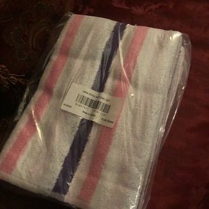 8pc. Pink striped towel set